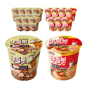 농심 누들핏 김치사발면맛, 37.5g, 8개입 + 짜파구리맛, 41.5g, 8개입