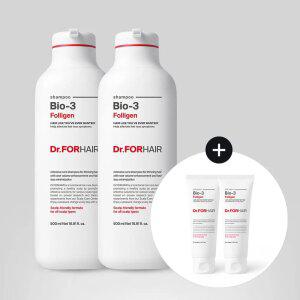 닥터포헤어 모발빠짐감소 뿌리볼륨개선 폴리젠 바이오3 샴푸 500mlx2 + 70mlx2