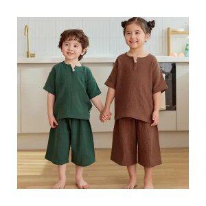 솔리드 거즈요루 칠부셋업(4color)