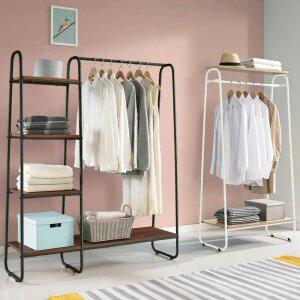 리아 행거/ 드레스룸 수납 선반/ 스탠드 옷걸이 수납장 옷장/ 철제 행거