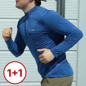 모렉스 1+  1 여름 남자 엑시트 기능성 긴팔 티셔츠 등산 작업복 집업 스판 상의 286