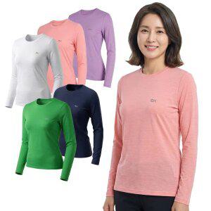1+  1 여름 여성 쿨 라운드 긴팔 냉감 티셔츠 운동 작업복 이너웨어 아웃도어 435