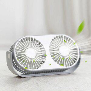 저소음 듀얼 탁상용 선풍기 소형 USB 사무실 책상 선풍기
