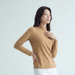 [PAT 여성] 메쉬배색 자카드 반목티셔츠_1J45432