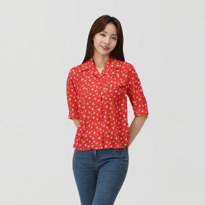 [PAT 여성] 오픈카라 프린트 블라우스_1K42518