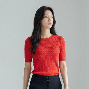 [PAT 여성] 전판 케이블 풀오버 라운드 니트_1K43303