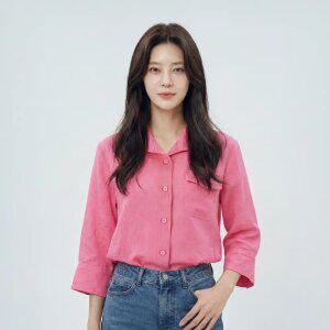 [PAT 여성] 린넨 오픈카라 아우터형 셔츠_1K41505