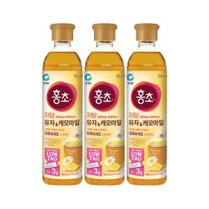 청정원 저당홍초 유자캐모마일 900ml, 3개