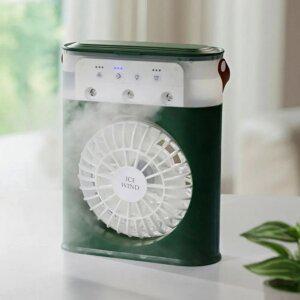 쿨링 미스트 냉각 미니 냉풍기 이동식 무선 얼음 선풍기 탁상용 아이스 에어쿨러