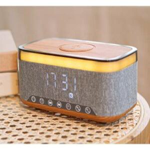 J2K 고속무선충전기 블루투스 스피커 알람시계 무드등