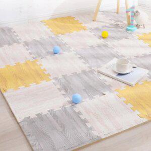 우드패턴 조립 퍼즐 매트 31cmX31cm 16장 세트 놀이방 베란다 층간소음 쿠션