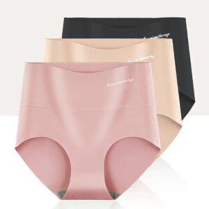 뱃살보정 무봉제 햄라인 여자여름팬티 하이웨스트 노라인 심리스팬티