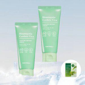 [2개] 어성초 시카 쿨링 수분크림 90ml+알로에 마스크 2매