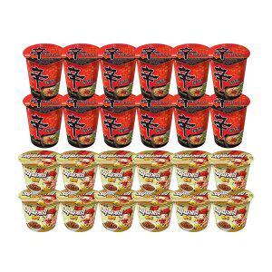 농심 신라면컵, 65g, 6개입, 2개 + 짜파게티범벅, 70g, 6개입, 2개