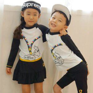 [3종세트] 벤디스 아동 펀지퍼 래쉬가드 세트 P207