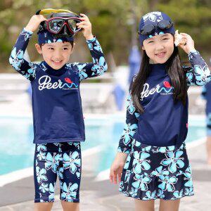 [3종세트] 벤디스 블루문 아동 래쉬가드 세트 P201