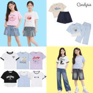 [신디키즈] 여아 데일리룩 추천! 반팔티/반바지/상하세트/바람막이 등