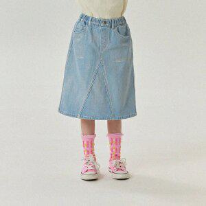 실버데님A스커트(아이스블루)