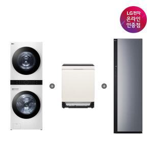 LG 트롬 워시타워 + LG 디오스 식기세척기 + LG 스타일러 (W21WAM + DUE6BGL1E + SC5G