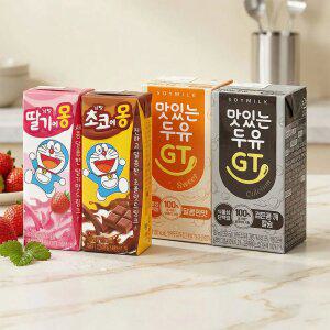 [T쇼페] 초코에몽 2종 190ml 초코에몽/딸기에몽/맛있는두유