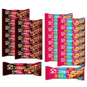 마켓오네이처 오 그래놀라 단백질바, 40g, 12개 + 유산균바, 35g, 15개