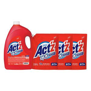 액츠 파워젤 일반 용기, 4.21L, 1개 + 리필,  2L, 3개
