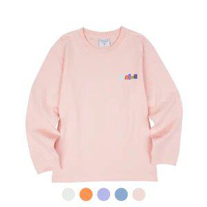 [팔랩키즈] 공용 파노라마 프린트 로고 소매 시보리 긴팔 티셔츠_PK24S3TS005