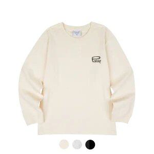 [팔랩키즈] 공용 에센셜 프린트 로고 소매 시보리 긴팔 티셔츠_PK24S3TS004