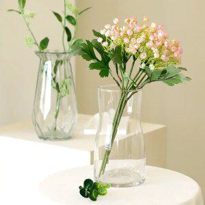 인테리어 유리 투명 티테이블 꽃병 수경재배 클리어화병