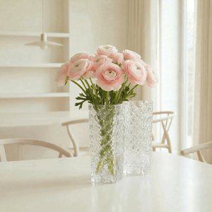 인테리어 화병 꽃꽂이 생화 조화 오브제 실린더 유리 크리스탈스퀘어화병