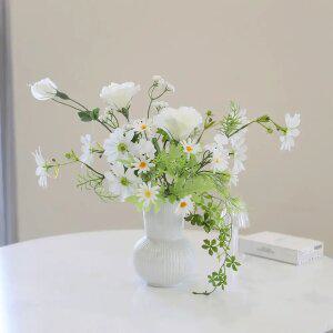 인테리어 화병 꽃꽂이 생화 조화 오브제 꽃병 실린더 리시안 데이지부케 퓨어화병세트
