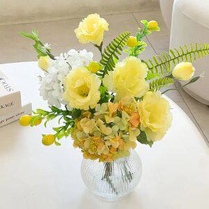 인테리어 화병 꽃꽂이 생화 조화 오브제 꽃병 실린더 리시안 수국 화병세트