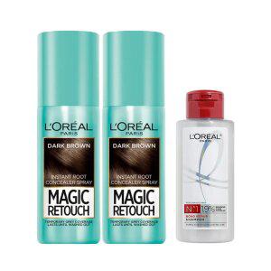 로레알 파리 뿌리는 새치염색! 매직리터치 새치커버 스프레이 2개 + 랜덤 제품 100ml