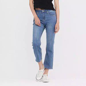 남성) 허리일자 데님팬츠 미디엄블루 AN1DIH206-MB