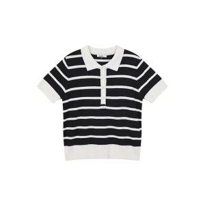 배색 카라 버튼 단가라니트 AR2KH423