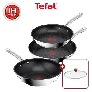 [테팔] 인덕션 심플리쉐프 3종(팬24+팬28+웍28)(+우드뚜껑28)