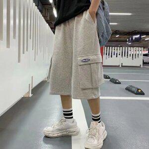 남자 버뮤다 카고반바지 여름 운동 밴딩 와이드 7부 반바지