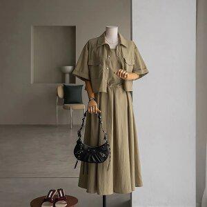 (안나앤플러스) A. 세린 바스락 원피스 세트[세트DUD44] 빅사이즈