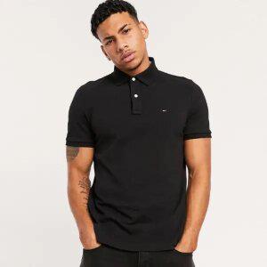 타미힐피거 레귤러핏 저스틴 블랙 폴로카라반팔티셔츠