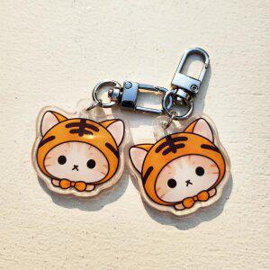 귀여운 자깡이 아크릴 키링 / 고양이 열쇠고리 가방꾸미기 에어팟 버즈 차키 선물