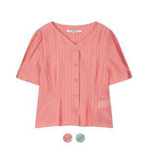 [꼼빠니아] 브이넥 숏 블라우스_CADU5-WRB150