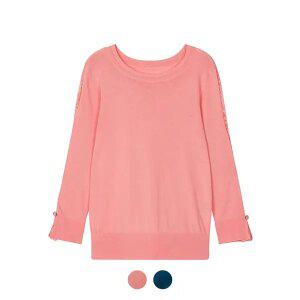 [꼼빠니아] 소매 시스루 니트 티셔츠_CADU4-WSL040