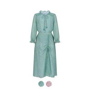 [꼼빠니아] 쉬폰 패턴 셔링 원피스_CADU4-WOP030