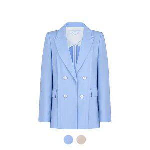 [꼼빠니아] 허리 스트링 린넨 더블 자켓_CADU4-WJK080