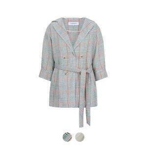 [꼼빠니아] 와이드 카라 벨티드 자켓형 점퍼_CADU4-WGJ010