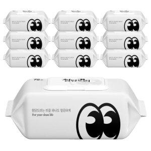 청담도리 시그니처 화이트 물티슈 프리미엄 두꺼운 안전한 저자극 아기 무향 72매 10개