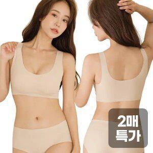 (2매 12900) 심리스 메쉬 누디 레쉬가드 이너 브라탑 S~5XL 빅사이즈 무봉제 스포츠 브