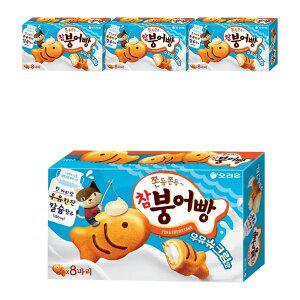 오리온 참붕어빵 우유슈크림맛 29g, 8입, 4개