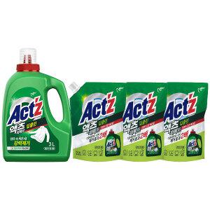 액츠 퍼펙트 일드겸용 액체세제 딥클린 용기, 3L, 1개+리필, 2.2L, 3개