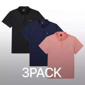 [3PACK] 몽벨 여성 퍼포먼스 카라 반팔 티셔츠